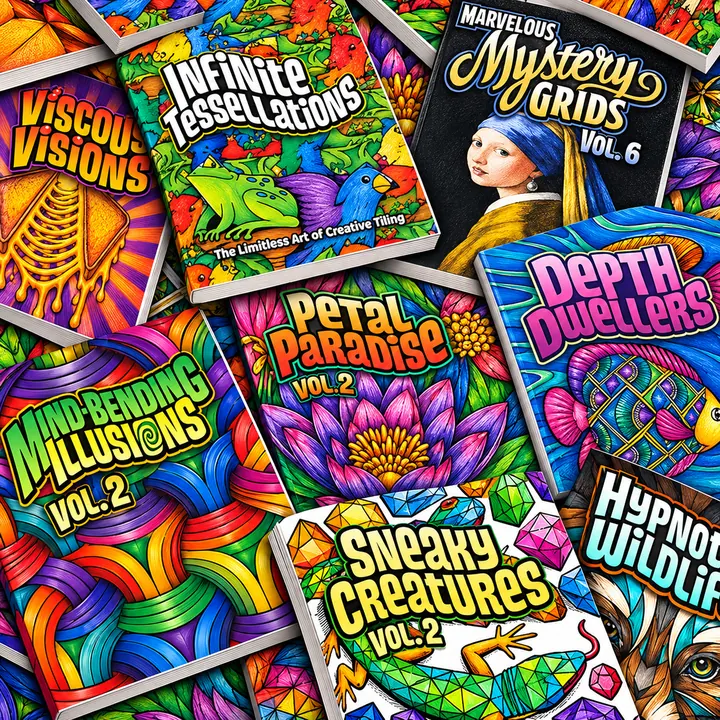 Coloring and activity books by Scott Cummins
